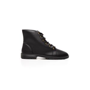 Bota Moleca Coturno Feminino Cadarço 5345.100 Preto