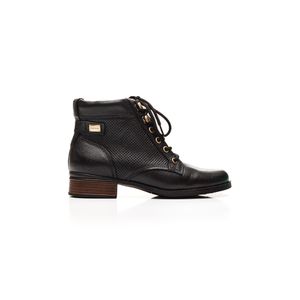 Bota Pegada Coturno Feminino Couro 282011 Preto