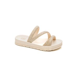 Chinelo Zaxy Rasteira Juvenil Menina Glitter 19008 Off-White