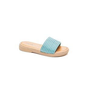 Chinelo Mississipi Rasteira Feminina Strass Ma671 Azul