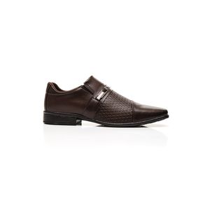 Sapato West Line Social Masculino Texturizado 814cm Marrom
