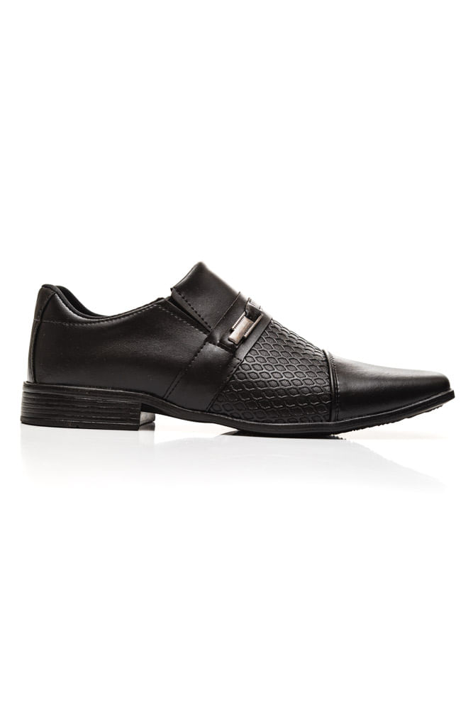 Sapato West Line Social Masculino Texturizado 814cm Preto