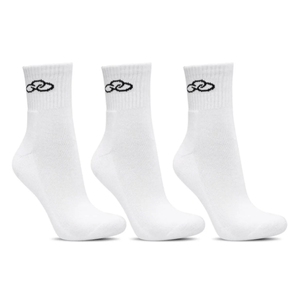 Kit 3 Pares Meias Cano Médio Masculina Olympikus OIMSA81922 Branco