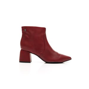 Bota Bottero Cano Curto Feminina Couro 362101 Bordo