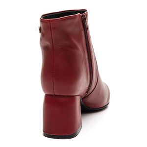 Bota Bottero Cano Curto Feminina Couro 362101 Bordo