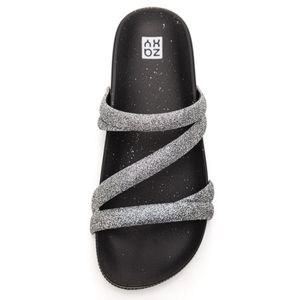Chinelo Zaxy Rasteira Feminina Glitter 18956-Ay009 Preto