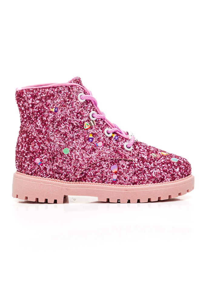 Moleca Bota Rosa Molekinha Bota Infantil Molekinha Rosa: Brilho E
