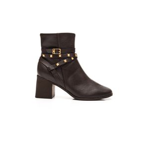 Bota Bottero De Cano Curto Feminina Couro  361802 Marrom