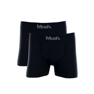 Kit 2 Cuecas Mash Boxer Microfibra Sem Costura 711.01 Preto