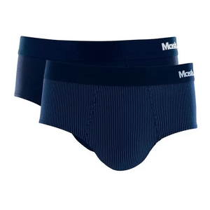 Kit 2 Cuecas Slip Microfibra Mash Lisa E Listrada 151.02 Azul