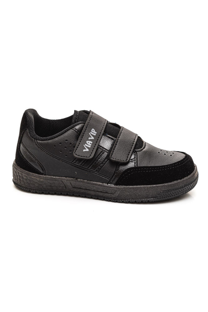 Tenis-Via-Vip-Casual-Juvenil-Menino-Velcro---Vv3806sp-Preto-