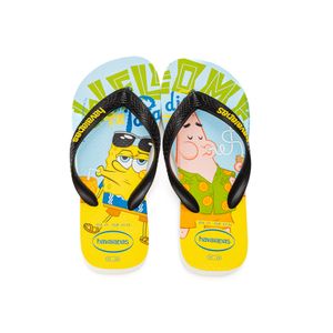 Chinelo De Dedo Havaianas Top Spongebob Infantil Menino Preto
