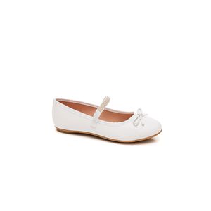 Sapatilha Molekinha Casual Juvenil Menina Verniz E Strass 2502.1002 Branco