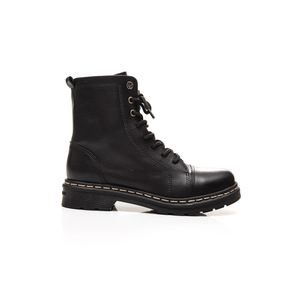 Bota Cravo & Canela Coturno Feminino Couro 85653 Preto