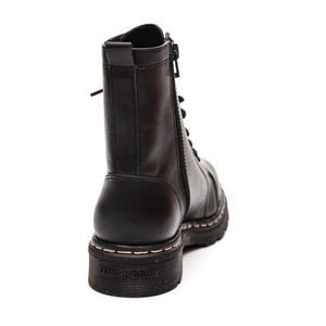 Bota Cravo & Canela Coturno Feminino Couro 85653 Preto