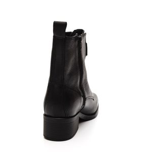 Bota Bottero Salto Baixo Feminina Com Cano Curto Couro 362202 Preto