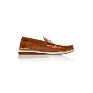 Sapato Tratos Mocassim Masculino Em Couro 3091 Caramelo