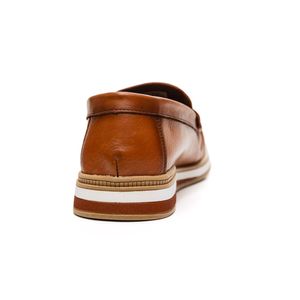 Sapato Tratos Mocassim Masculino Em Couro 3091 Caramelo