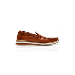 Sapato Tratos Mocassim Masculino Em Couro 3090 Marrom