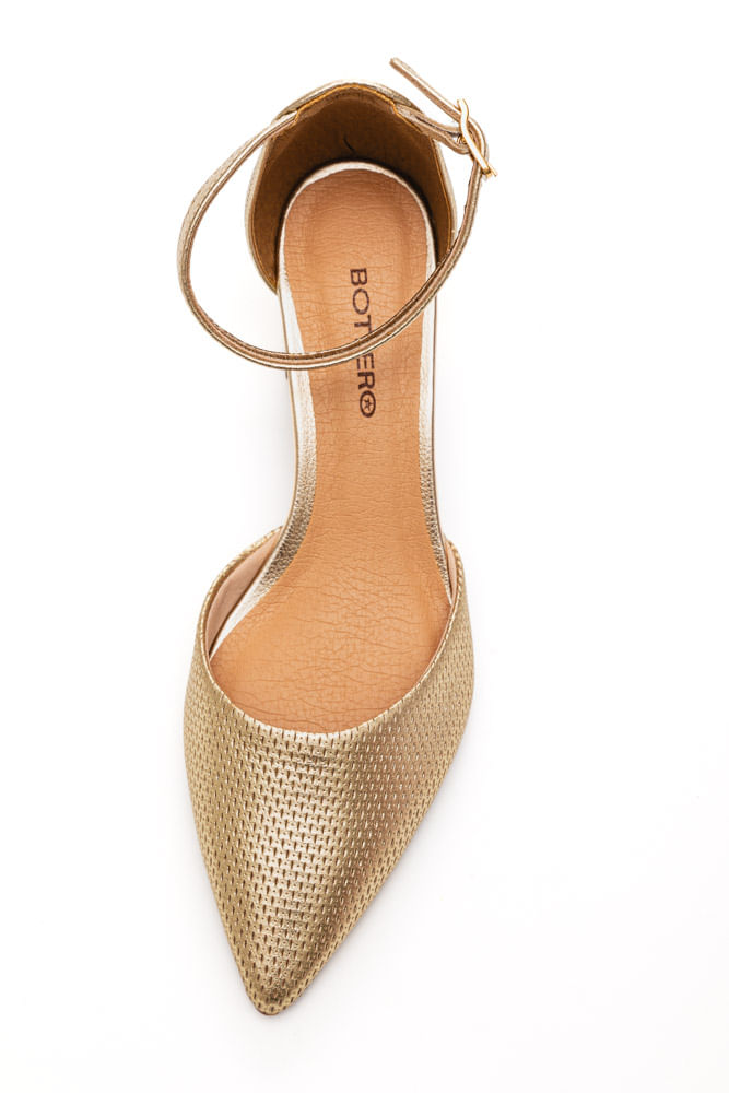 Sapato-Bottero-Scarpin-Aberto-Feminino-Salto-Grosso-354902-Ouro