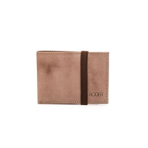 Carteira Roder Masculina Em Couro Com Elástico 3387 Marrom