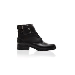 Bota Zapattero Coturno Feminino Couro 0813 Preto