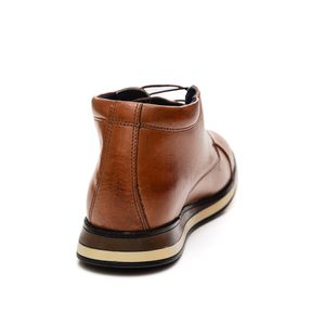 Sapato Zapattero Abotinado Masculino Couro 289 Caramelo