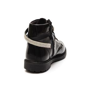 Bota Klin Cano Curto Juvenil Menina Com Strass 154.102 Preto