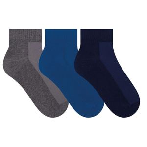 Kit 3 Meias Selene Masculina Esportiva Cano Curto 4220.001 Sortido