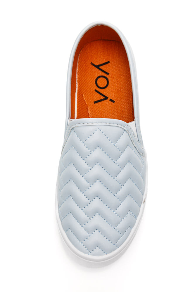 Tenis-Yoa-Slip-On-Feminino-Matelasse-L-Al436-Azul-Claro