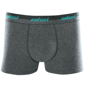 Cueca Boxer Cotton Colcci Com Elastico Bordado Cl1.42 Cinza Escuro