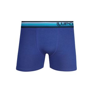 Cueca Boxer Lupo Masculina Em Algodão E Elastano  00784-047 Azul