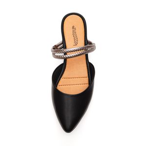 Sapatilha Mississipi Mule Feminina Strass Ma323 Preto