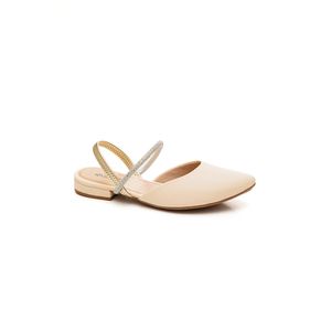 Sapato Mississipi Chanel Feminina Strass Mi752 Off-White