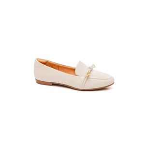 Sapato Santinelli Mocassim Feminino Conforto 1472 Off-White