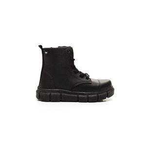Bota World Colors Coturno Juvenil Menina Zíper 711.023 Preto