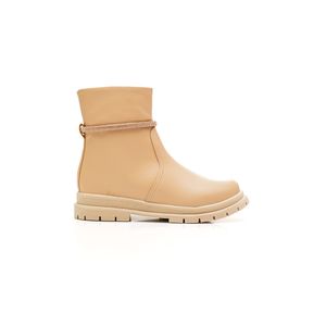 Bota Sua Cia Coturno Juvenil Menina Zíper 9122 Off-White