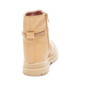 Bota Sua Cia Coturno Juvenil Menina Zíper 9122 Off-White