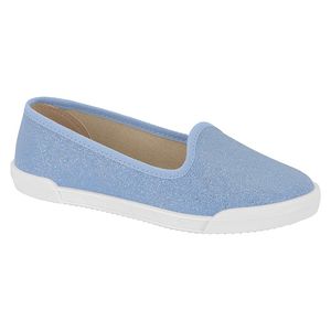 Sapatilha Molekinha Casual Juvenil Menina Com Glitter 2572.105 Azul