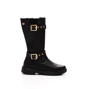 Bota World Colors Montaria Juvenil Menina Zíper 328.001 Preto