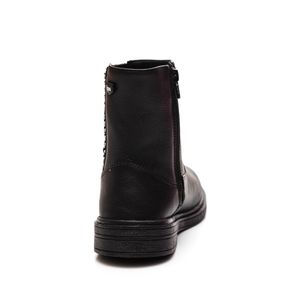 Bota World Colors Coturno Juvenil Menina Zíper 328.005 Preto