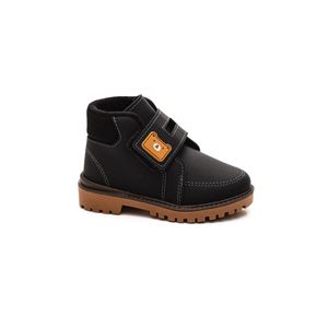 Bota Molekinho Casual Infantil Menino Velcro 2144.230 Preto
