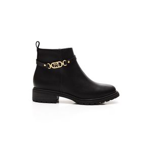 Bota Modare Cano Curto Feminina Detalhe Dourado 7074.109 Preto
