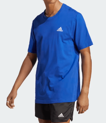 Camiseta-Adidas-Essentials-Masculina-Single-Jersey-Embroidered-Small-Logo-Ic9284-Azul