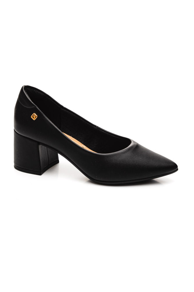 Sapato Santinelli Scarpin Feminino Salto Baixo 1534-001 Preto