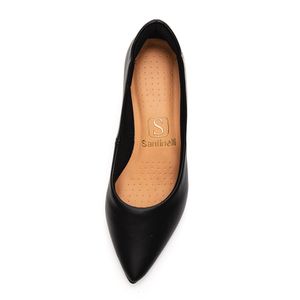 Sapato Santinelli Scarpin Feminino Salto Baixo 1534-001 Preto