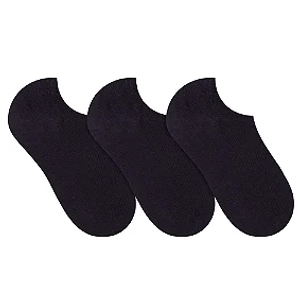 Kit 3 Meias Selene Esportiva Sapatilha Algodao 4825.001 Preto