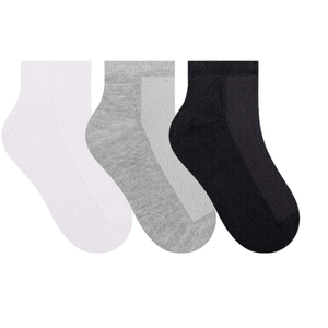Kit 3 Meias Selene Cano Curto Infantil 2940.001 Sortido