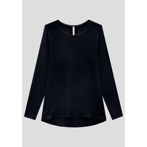 Blusa Lunender Manga-Longa Em Viscose Basica 00455 Preto