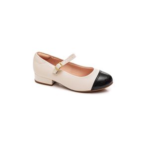 Sapato Molekinha Casual Infantil Menina Fivela 2528.120 Off-White